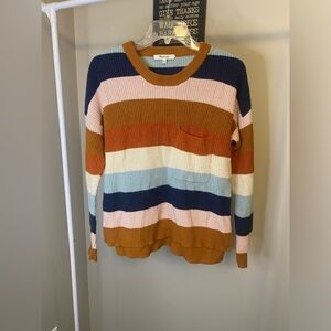 Madewell striped sweater cotton blend